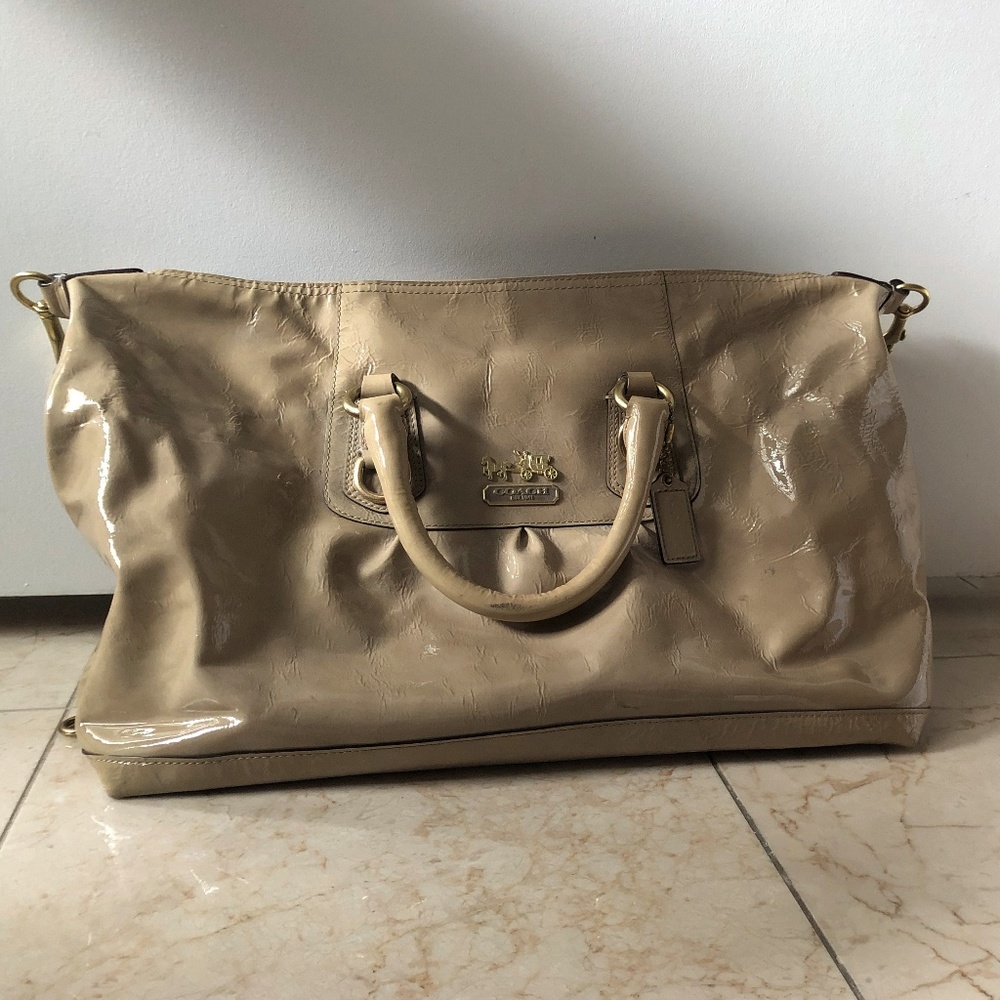 Vintage Nude Coach Shoulder Bag